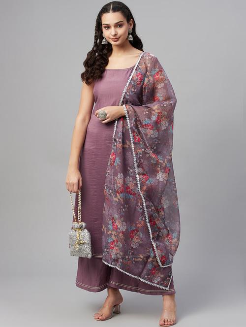gota work kurta palazzo set - 19927673 -  Standard Image - 0