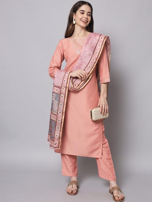 gota work kurta pant set - 19927679 - Standard Image - 0
