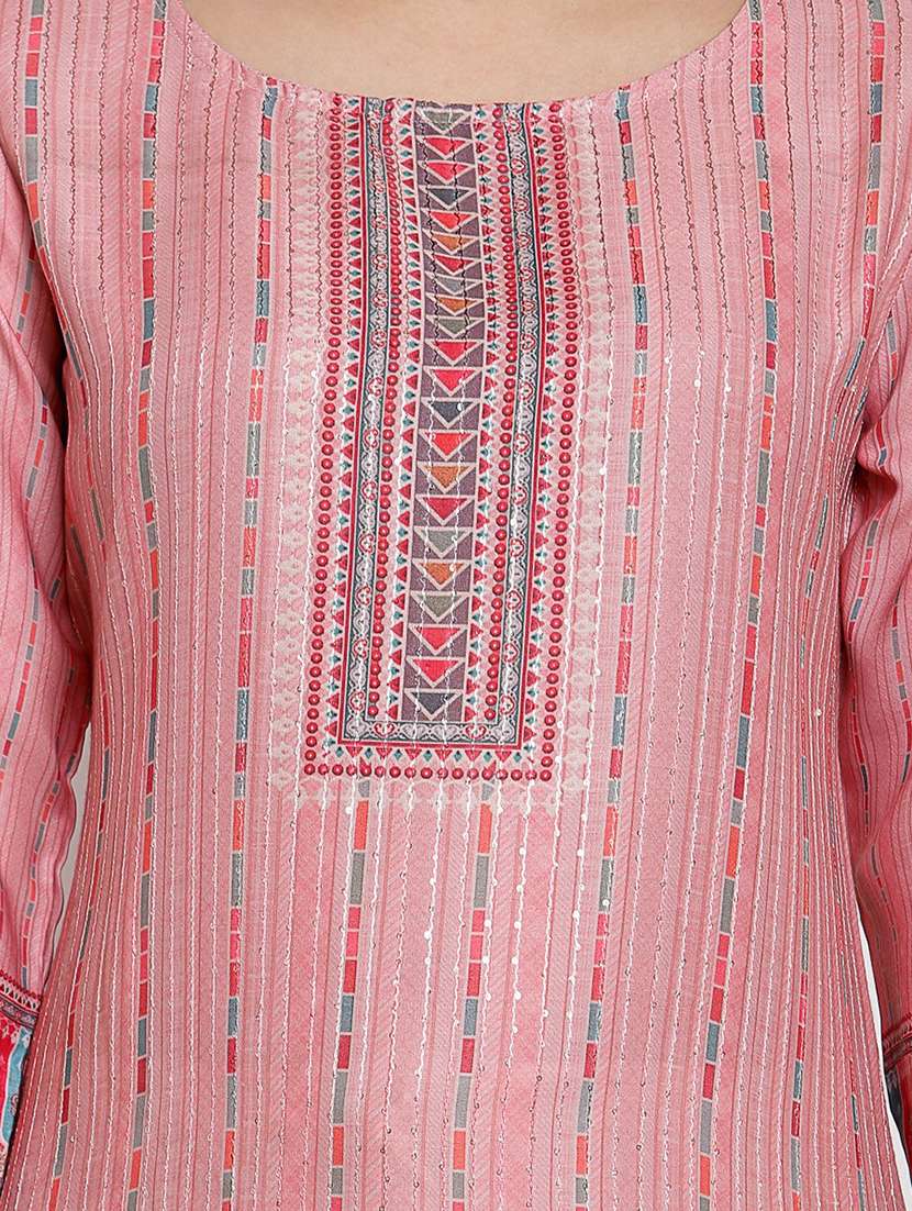 printed cotton straight kurta - 19937843 -  Standard Image - 3