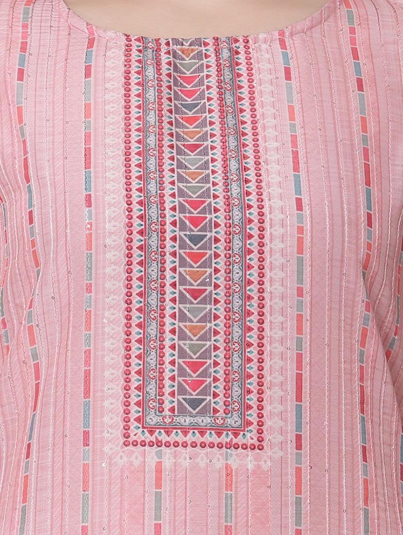 printed cotton straight kurta - 19937859 - Standard Image - 3