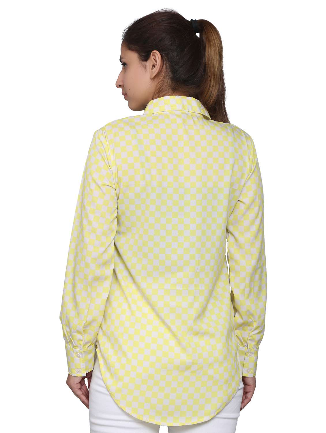 yellow cotton blend regular shirt - 19938155 -  Standard Image - 3