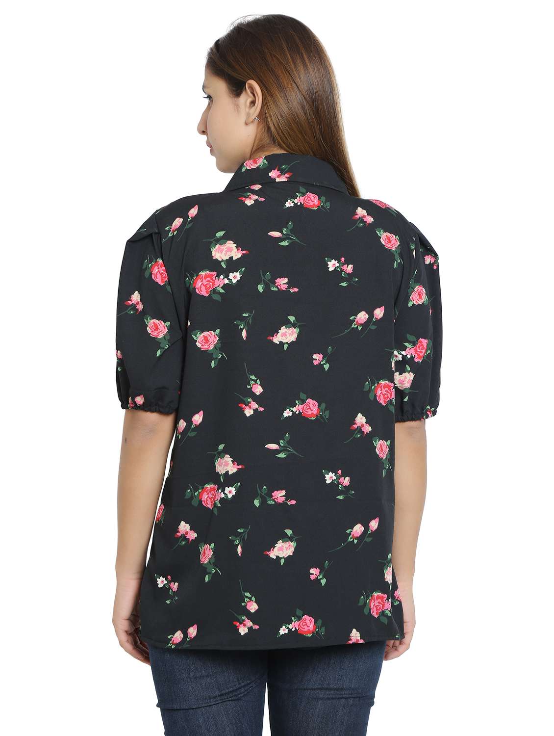 black cotton blend regular shirt - 19938160 -  Standard Image - 3