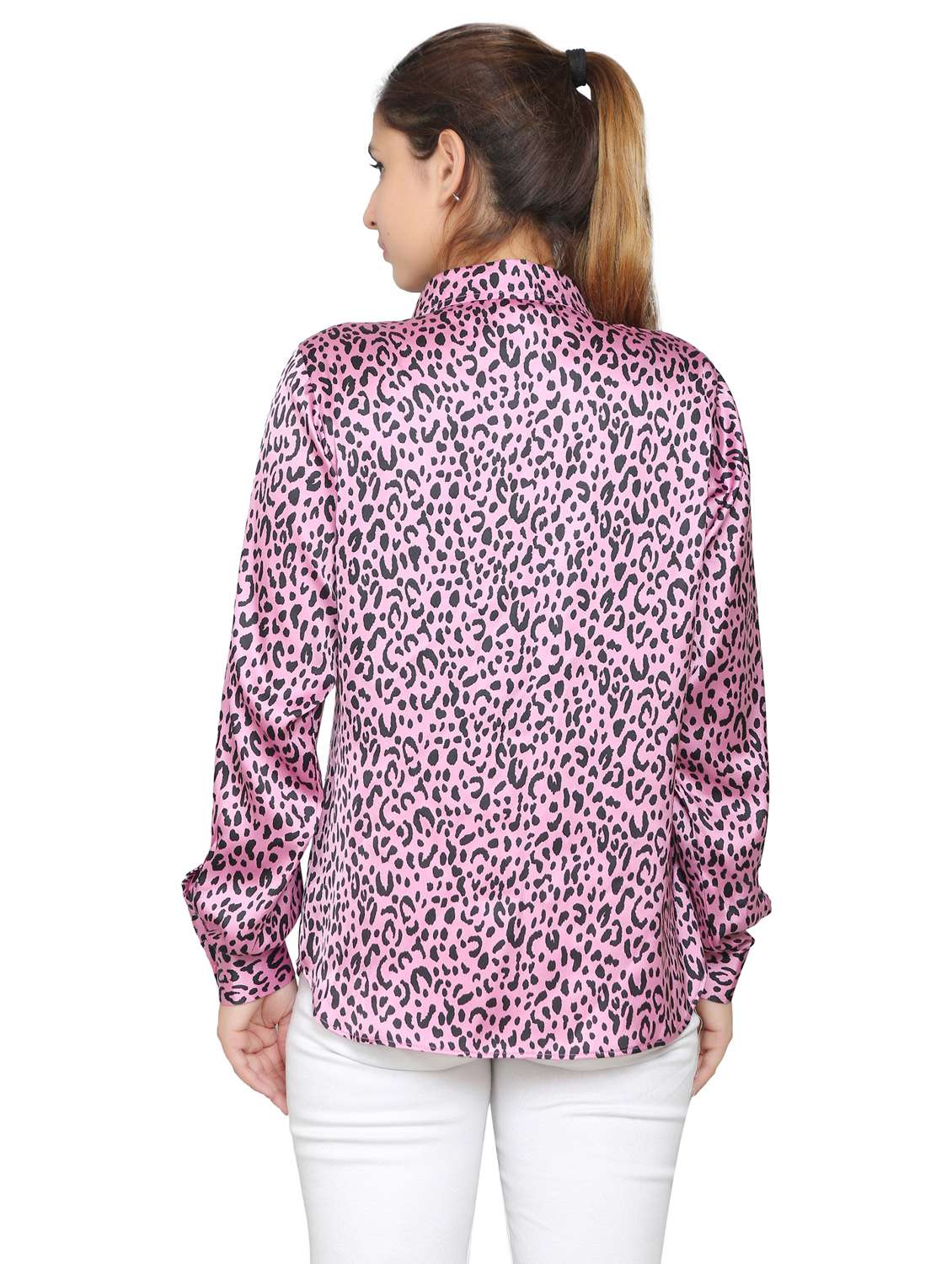 pink satin oversized shirt - 19938166 -  Standard Image - 3