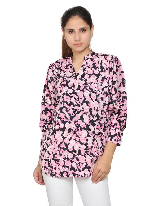 pink crepe regular shirt - 19938167 -  Standard Image - 0