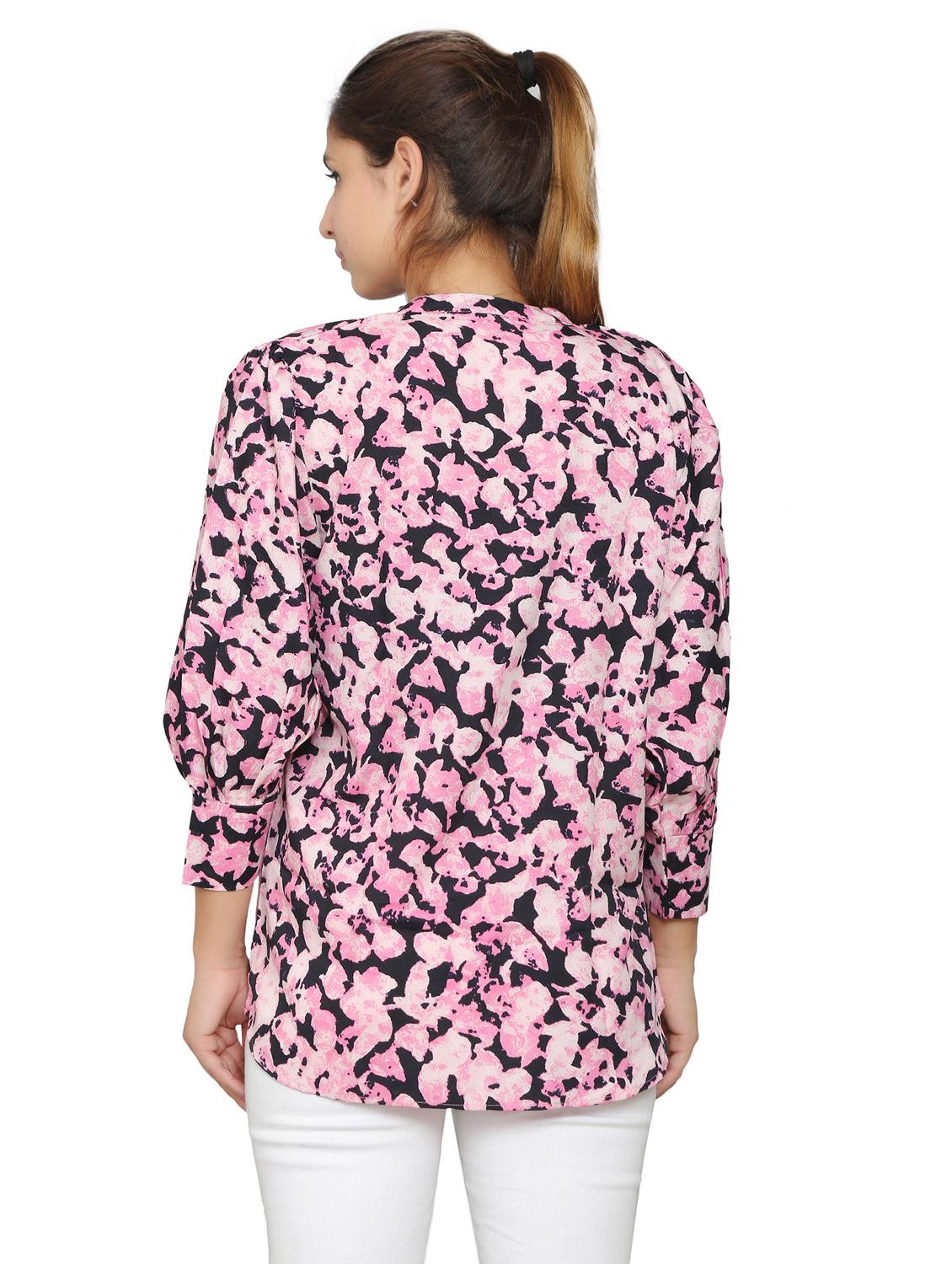 pink crepe regular shirt - 19938167 - Standard Image - 3