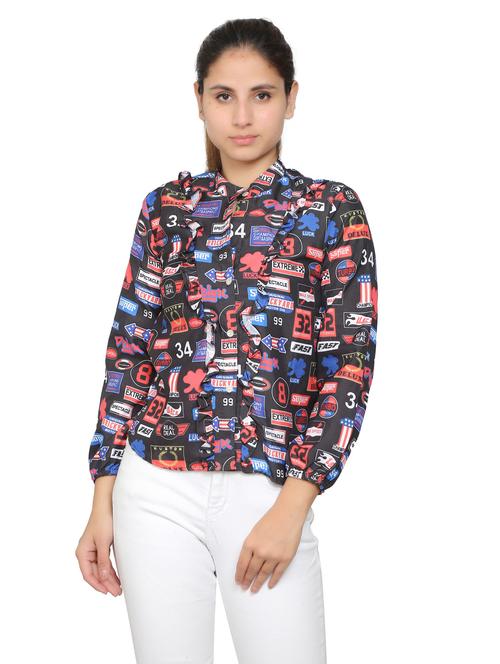 multi colored viscose regular shirt - 19938176 - Standard Image - 0