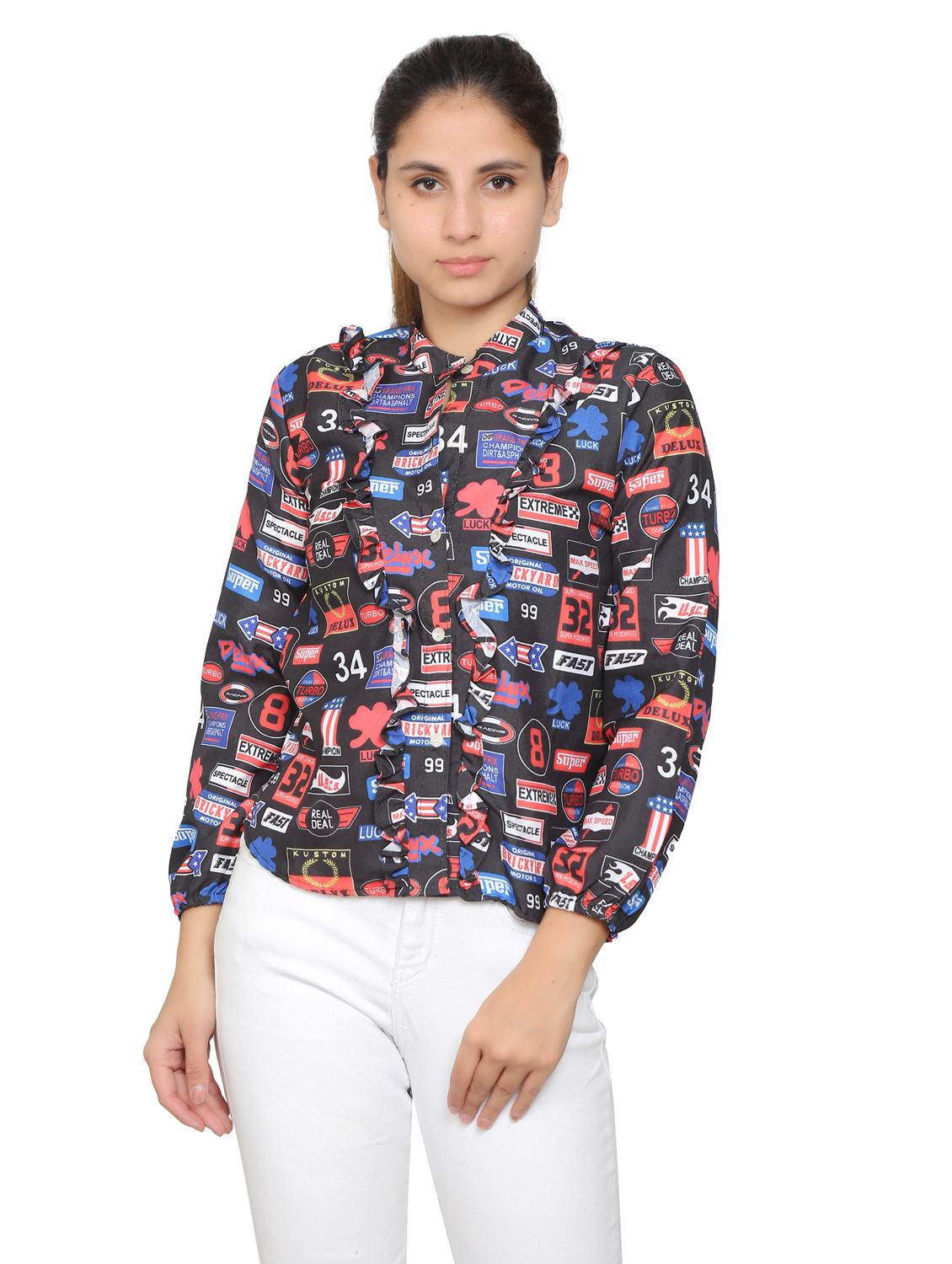 multi colored viscose regular shirt - 19938176 - Zoom Image - 0