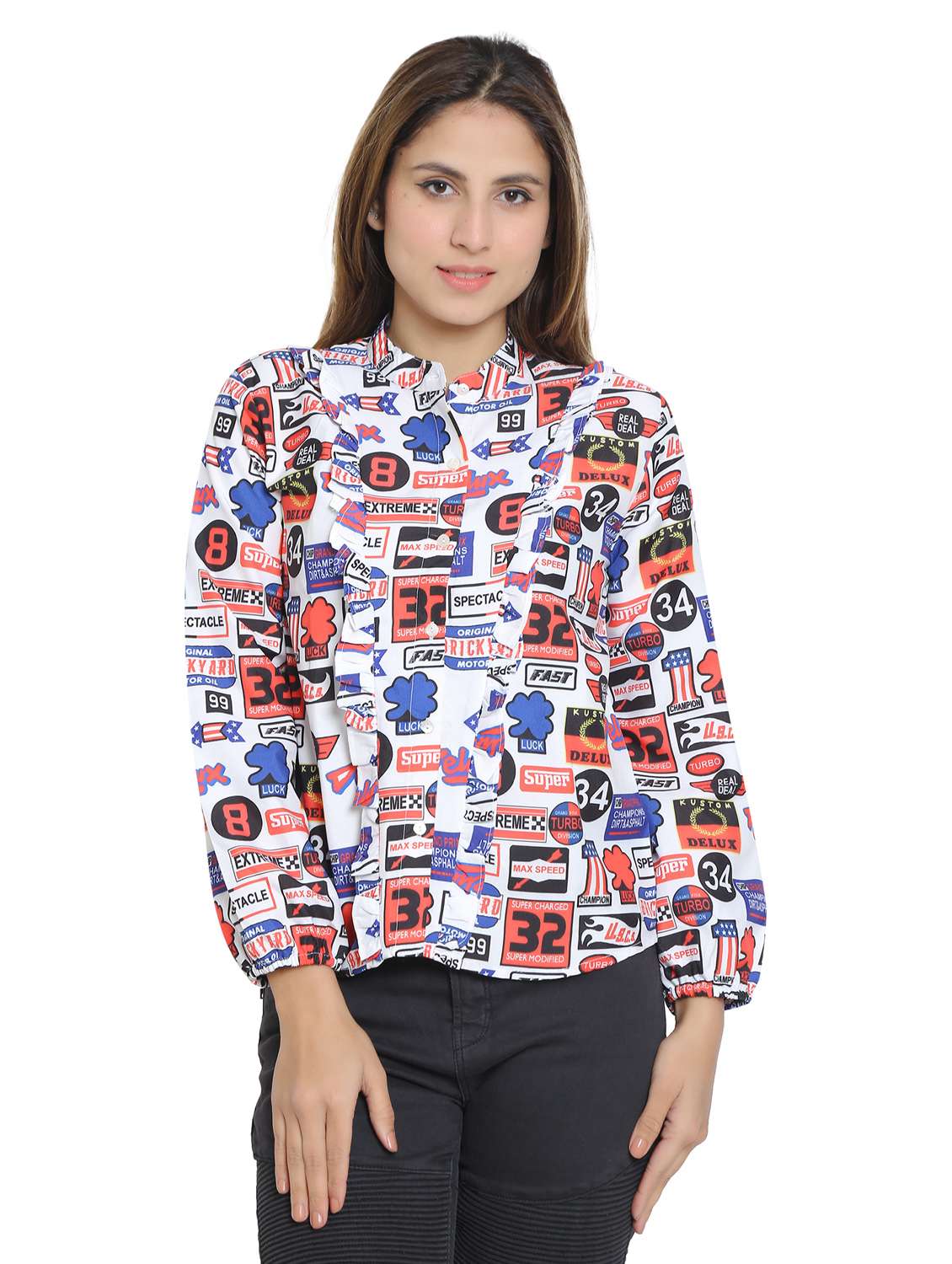 multi colored viscose regular shirt - 19938181 - Zoom Image - 0