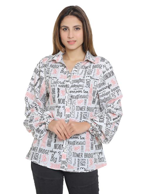 white viscose regular shirt - 19938185 -  Standard Image - 0