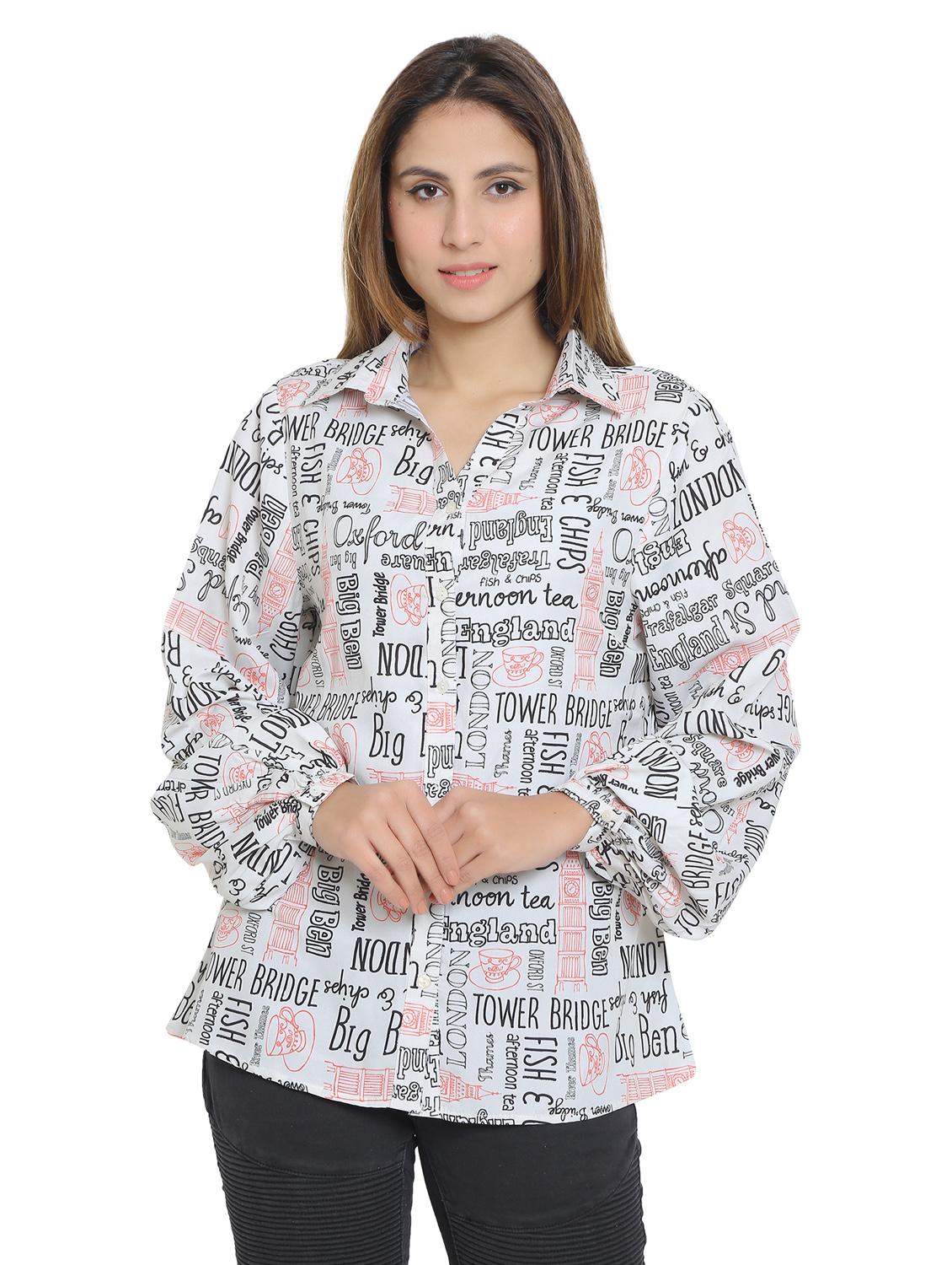 white viscose regular shirt