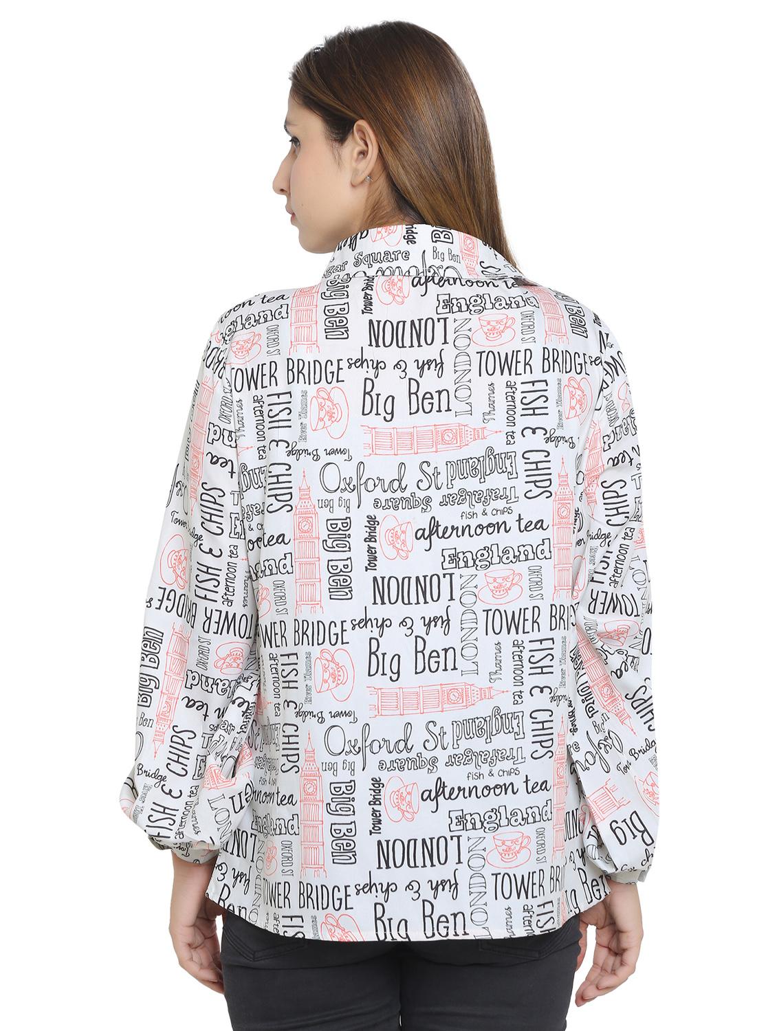 white viscose regular shirt - 19938185 - Standard Image - 3