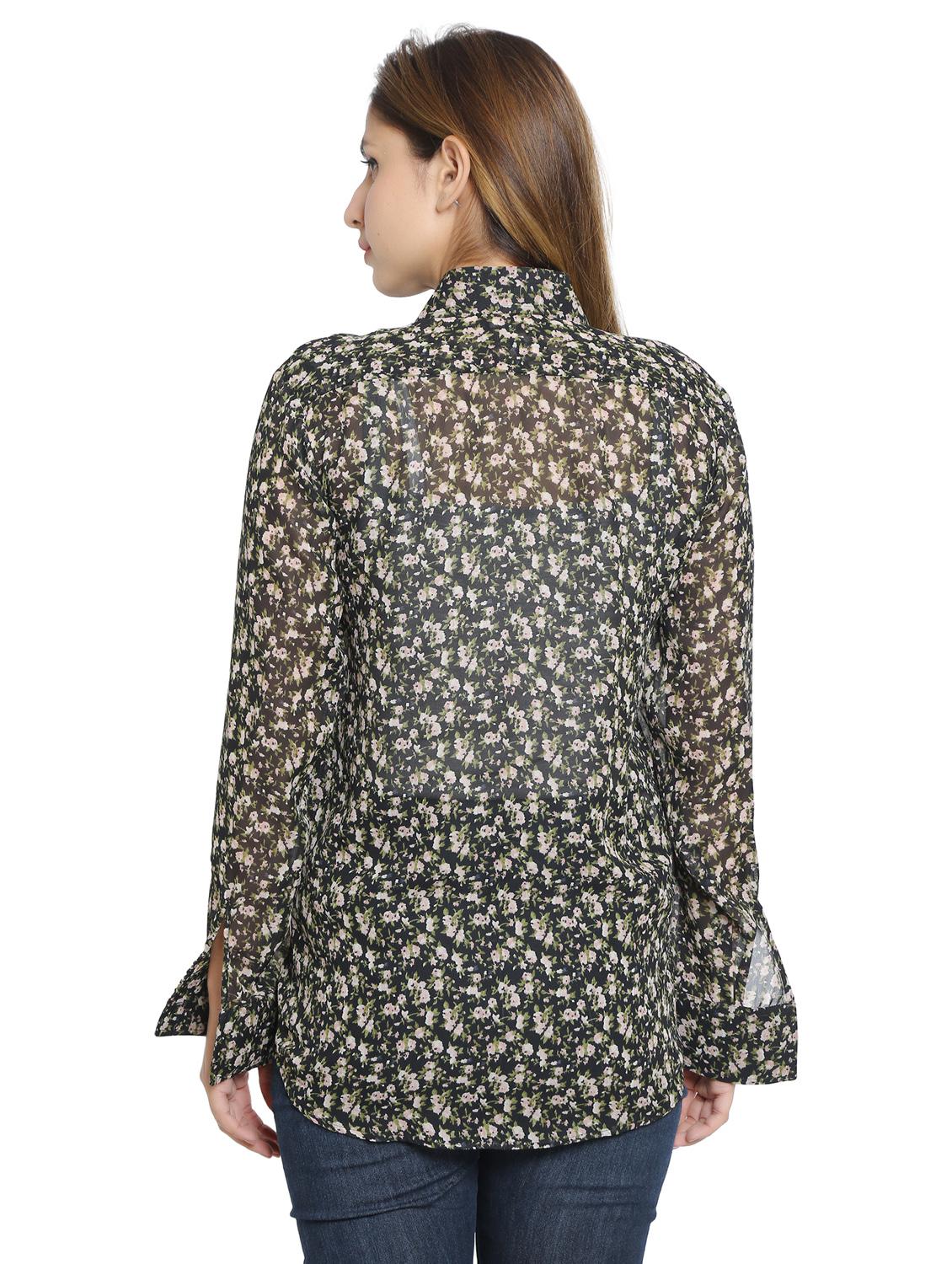 black georgette regular shirt - 19938190 - Standard Image - 3
