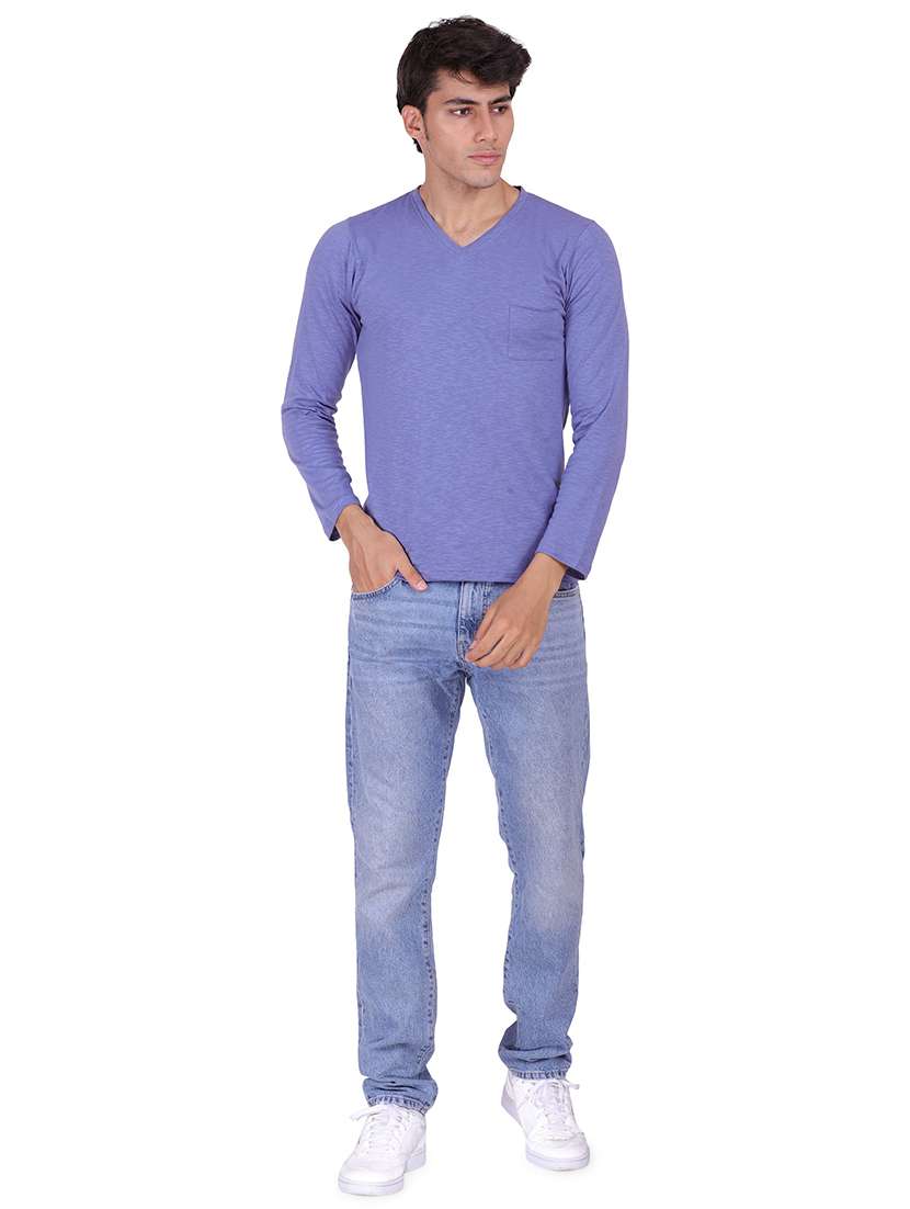 v-neck solid regular t-shirt - 19938379 -  Standard Image - 3