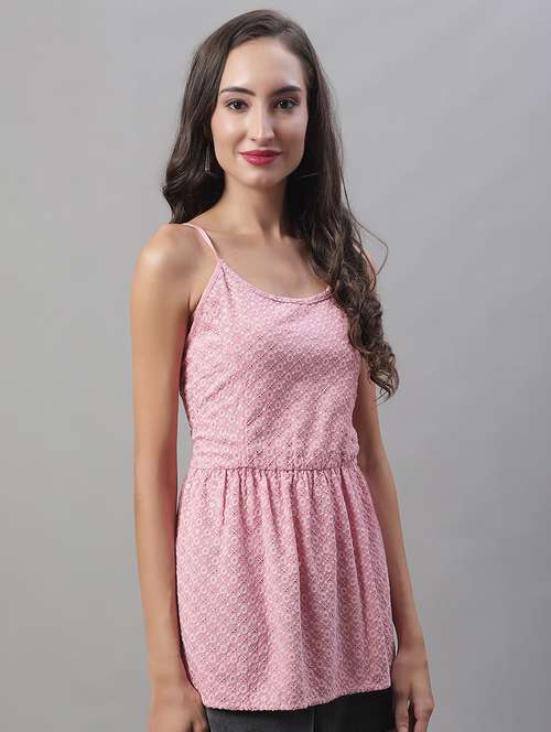 self designed sequin work shoulder strap peplum top - 19938709 -  Standard Image - 0