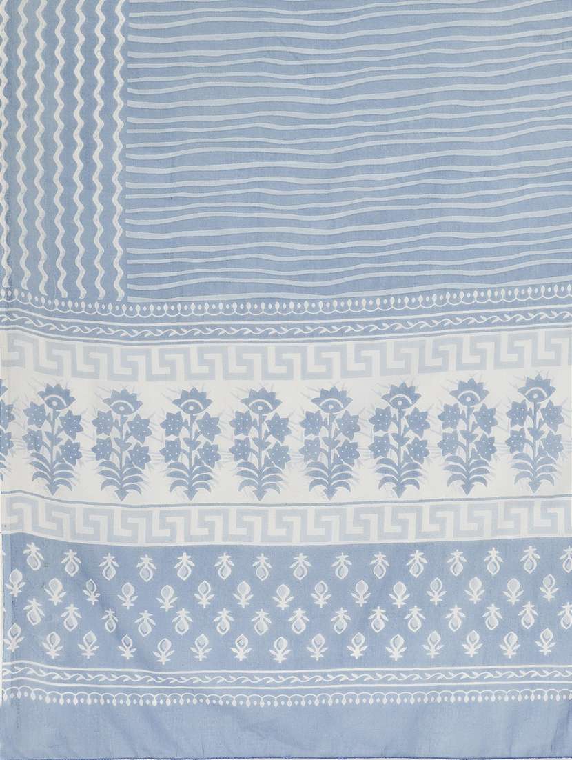 embroidered neck printed suit set - 19938736 -  Standard Image - 5