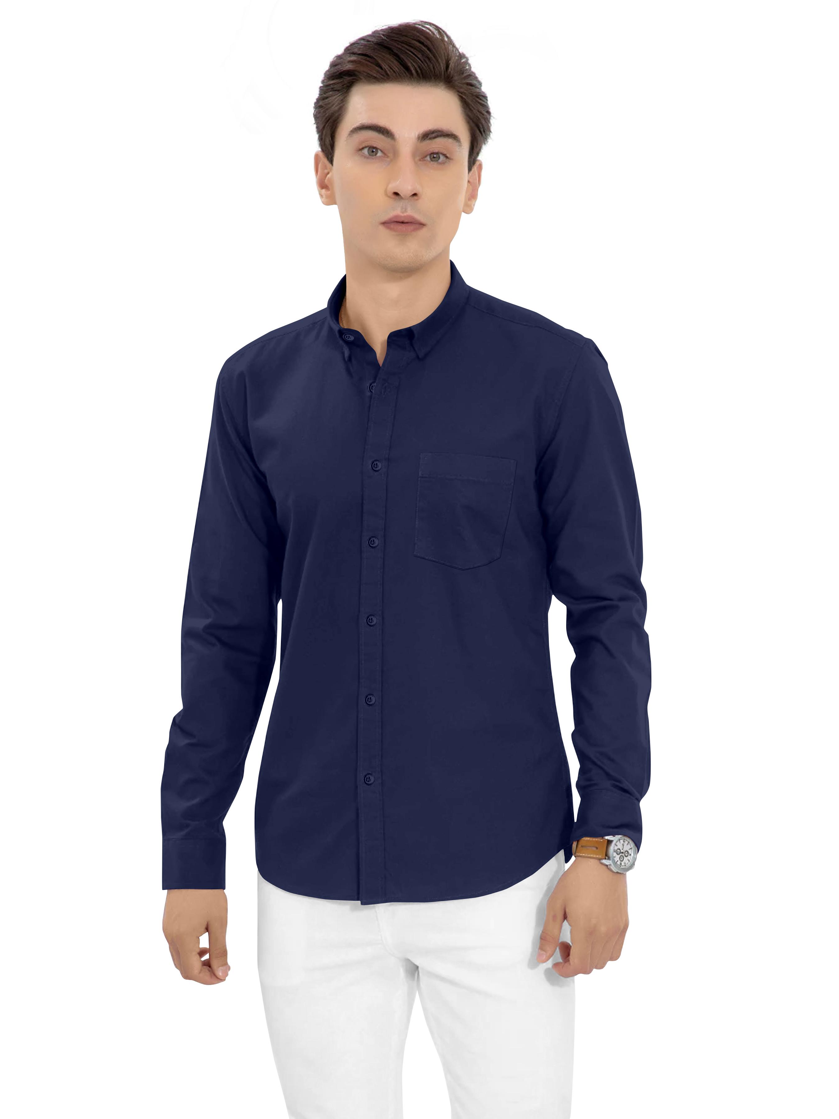 mens solid casual shirt - 19938751 - Zoom Image - 0