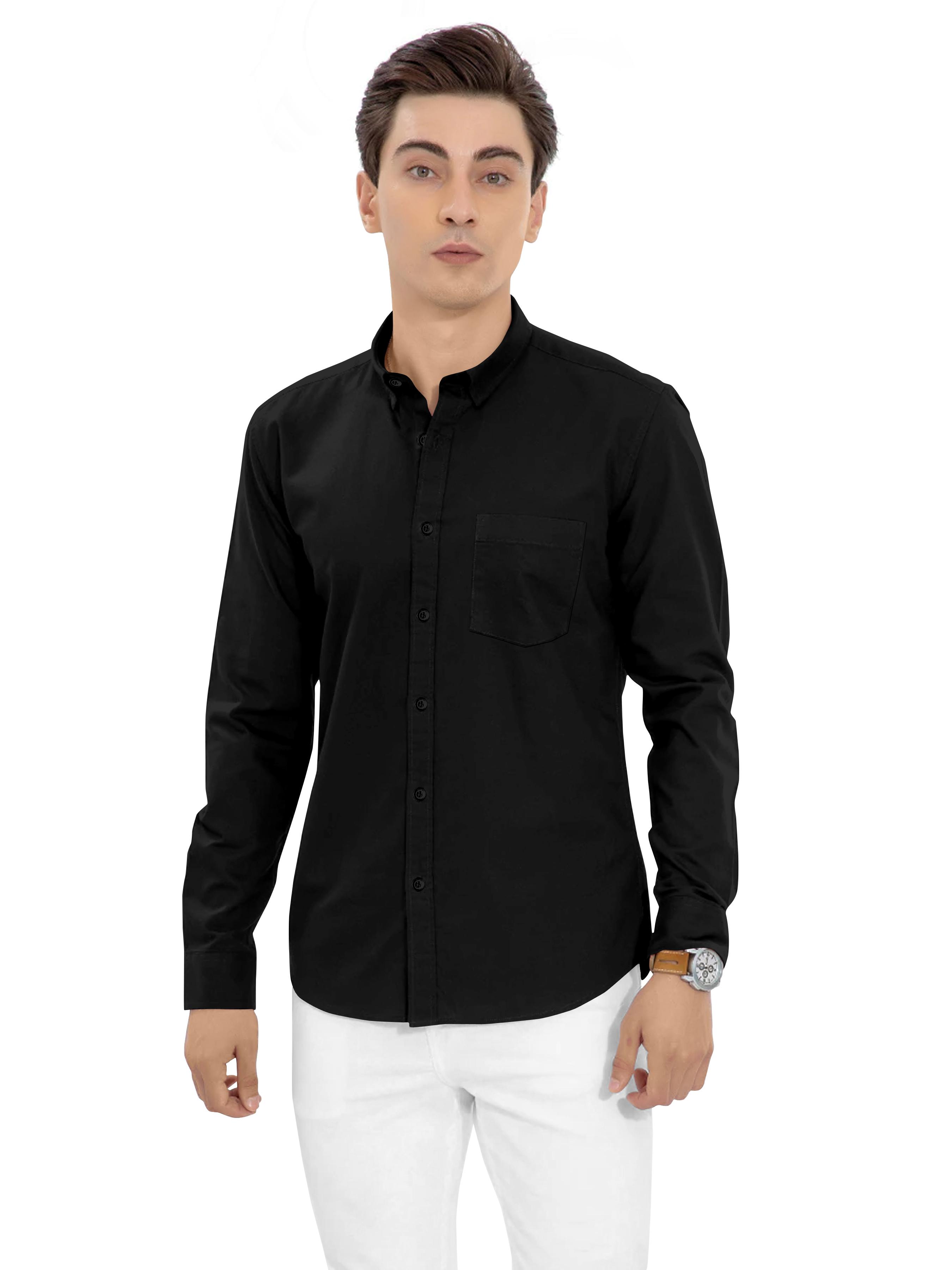 mens solid casual shirt - 19938752 - Zoom Image - 0