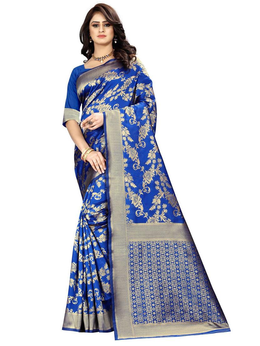 blue kanjivaram saree - 19941449 -  Zoom Image - 0