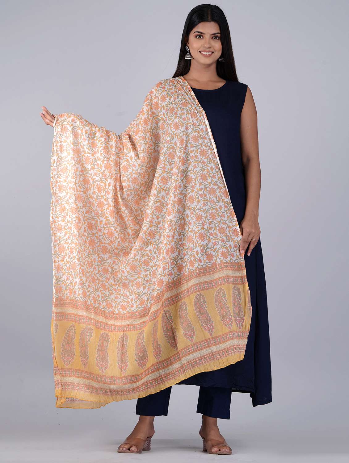 floral printed dupatta - 19941640 -  Zoom Image - 0