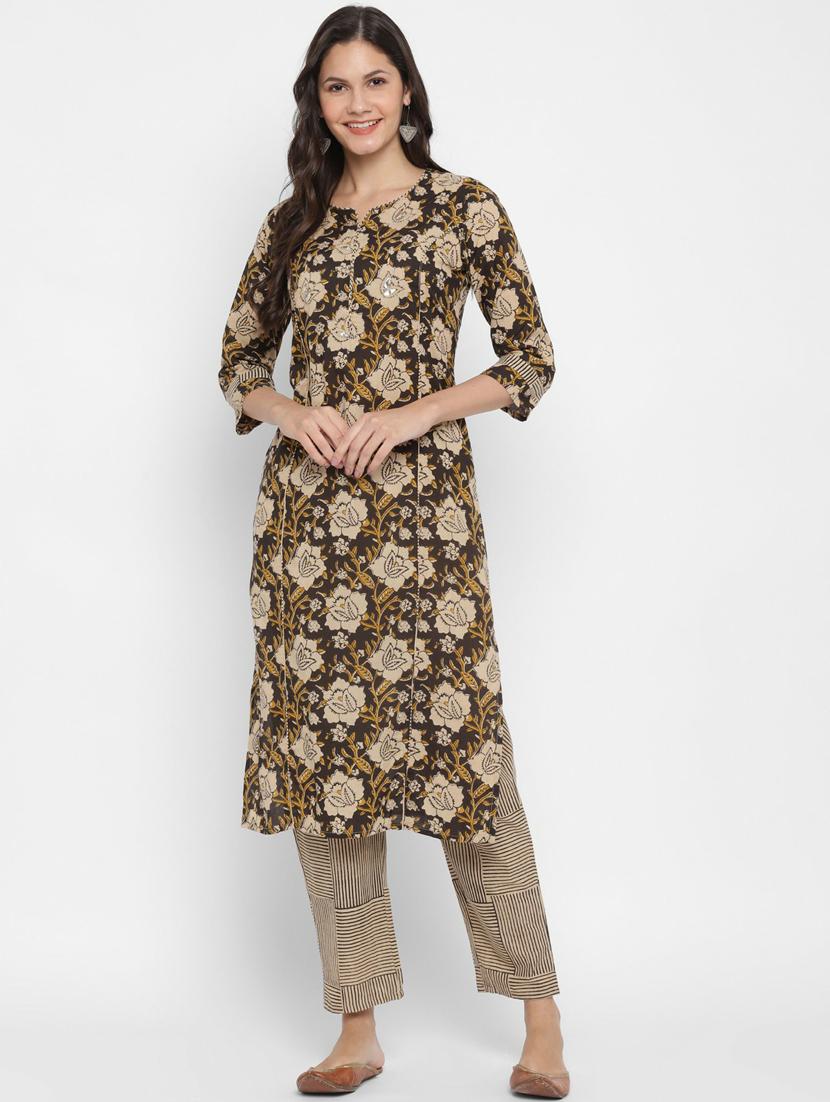 printed kurta pant set - 19942645 - Zoom Image - 0