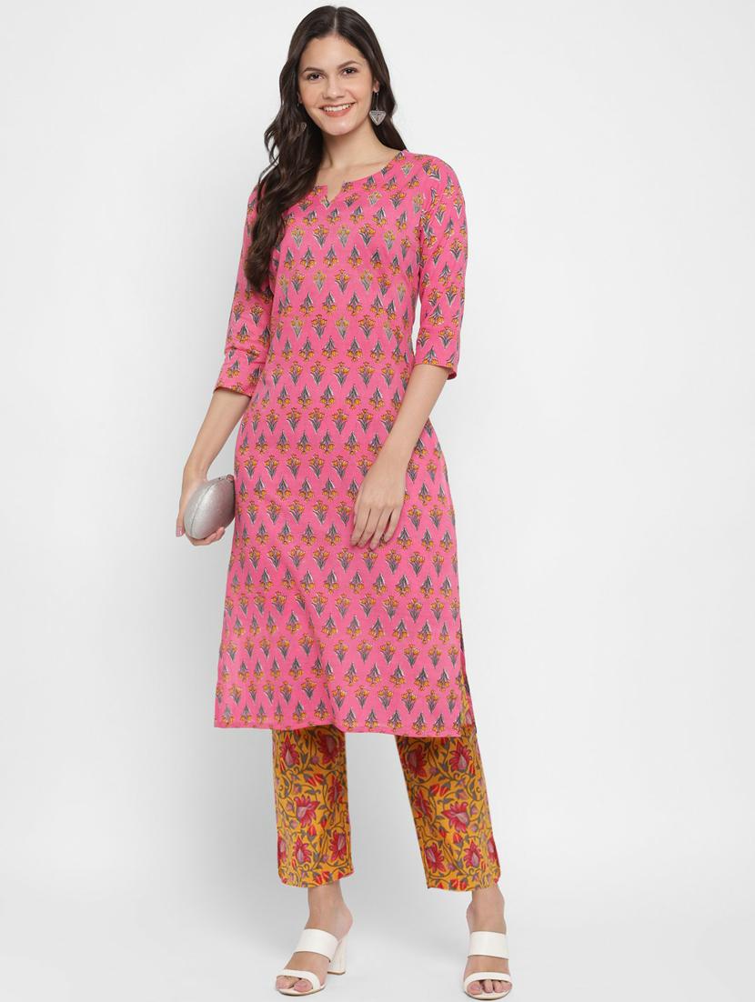 printed kurta pant set