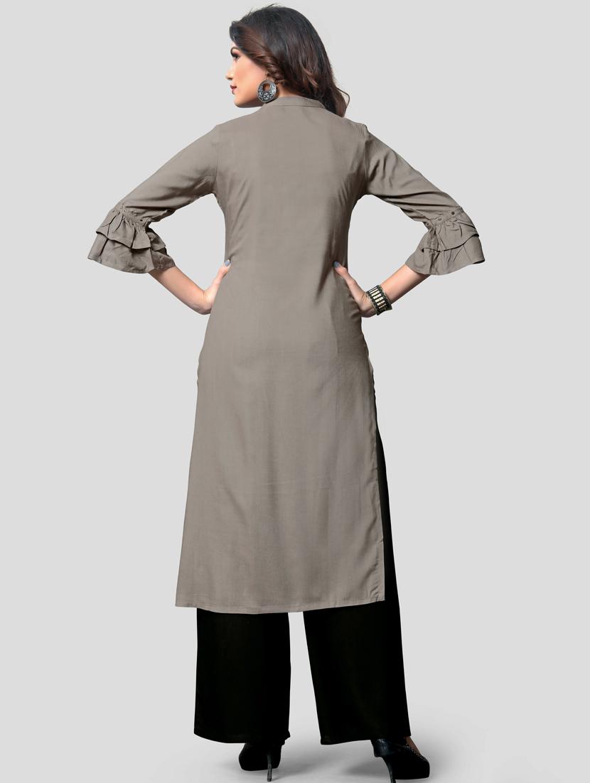 embroidered kurta palazzo set - 19942697 - Standard Image - 3