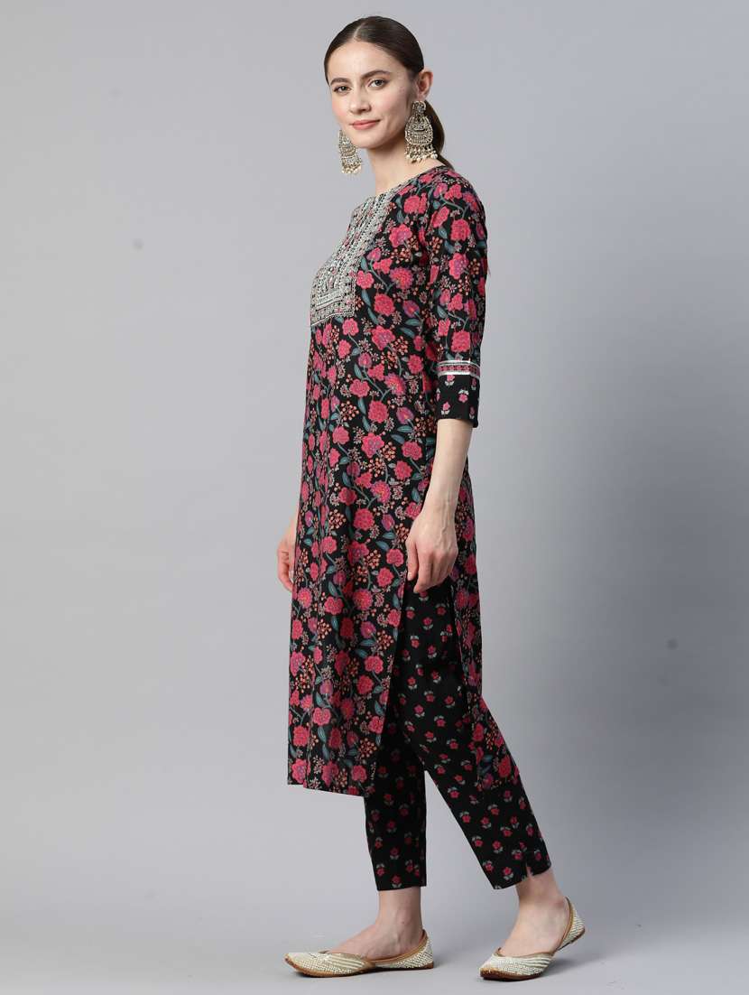printed kurta dupatta set - 19942706 -  Standard Image - 3
