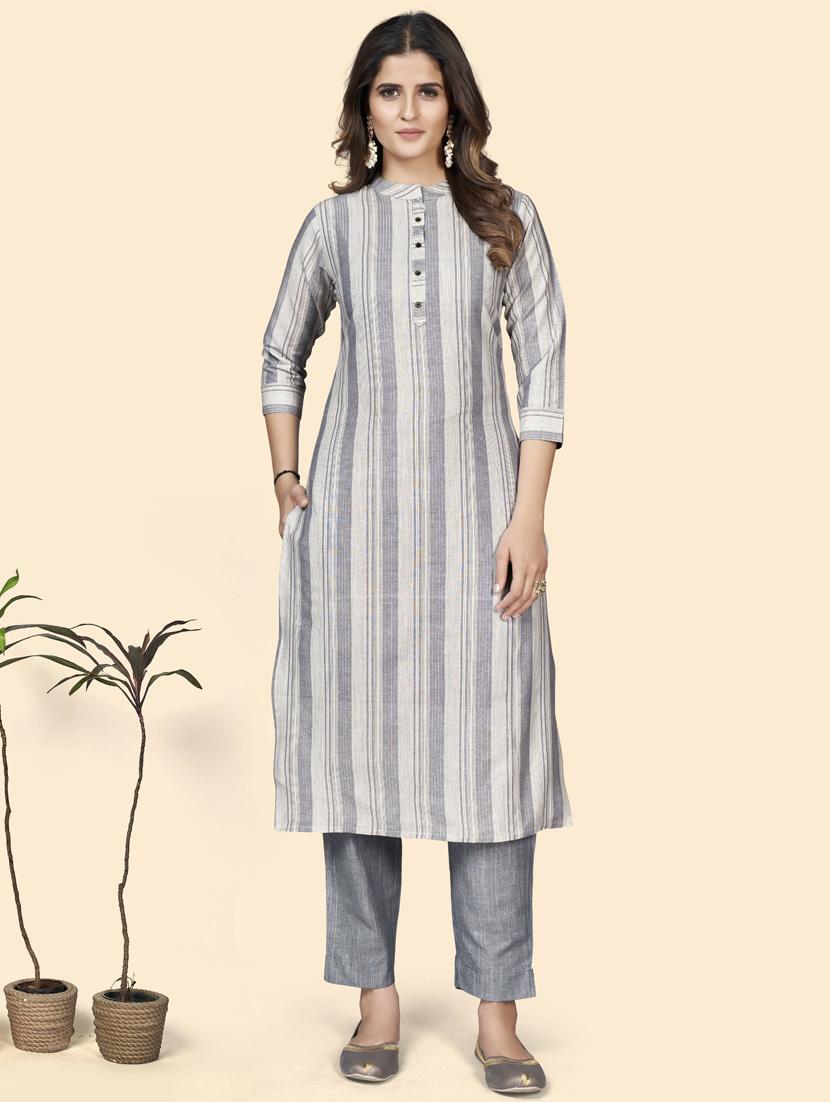 stripes kurta pant set - 19942744 - Zoom Image - 0