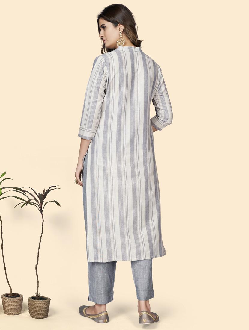 stripes kurta pant set - 19942744 - Standard Image - 3