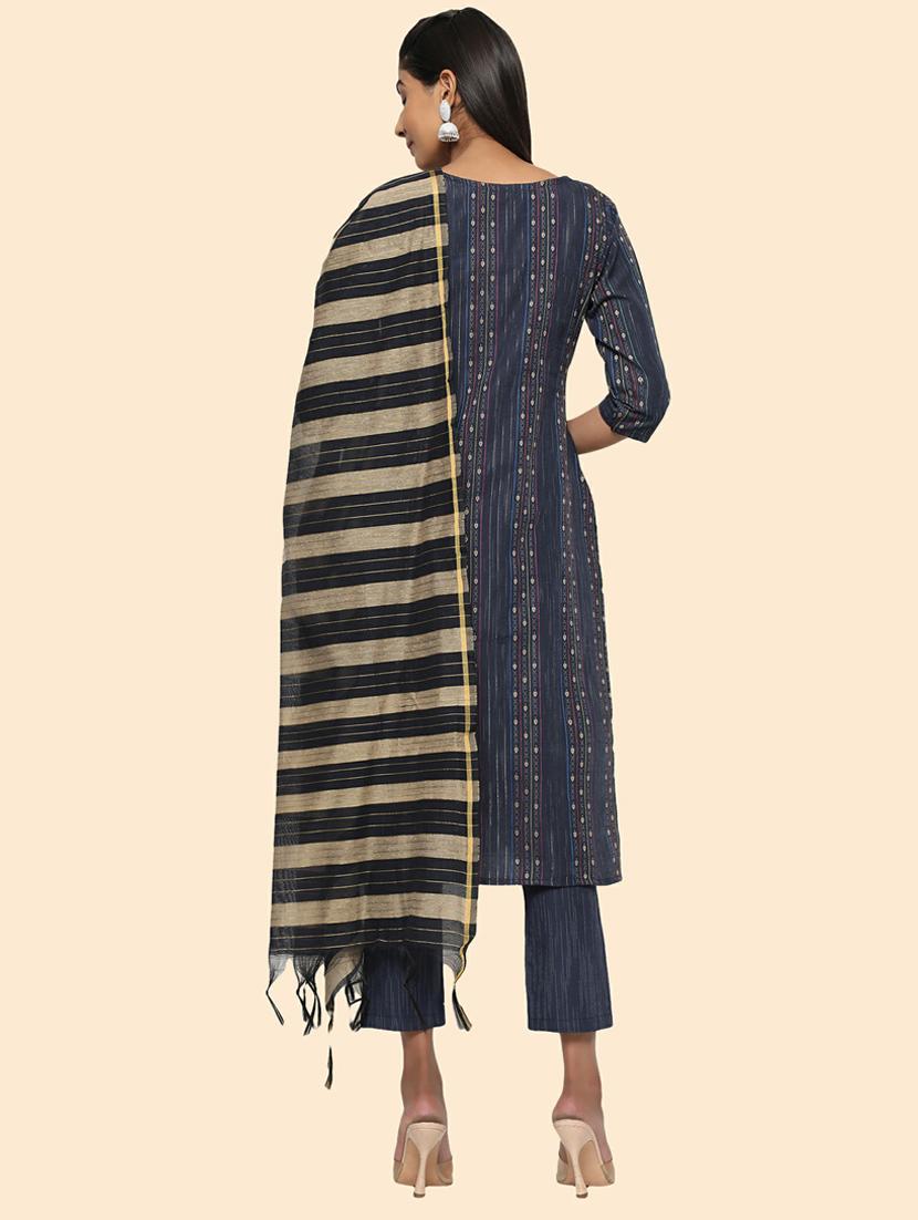 embroidered kurta dupatta set - 19942755 - Standard Image - 3