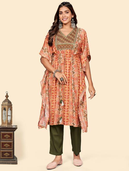 printed kaftan set - 19942834 -  Standard Image - 0