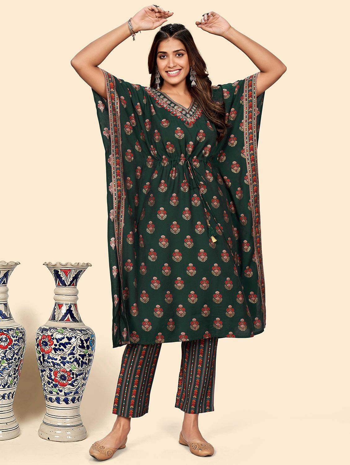 printed kaftan set - 19942836 - Standard Image - 3