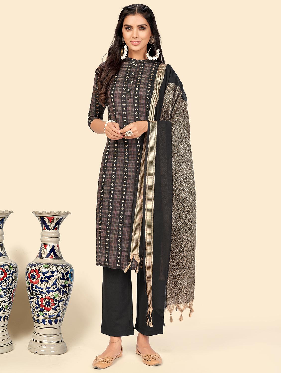 self design kurta dupatta set - 19942843 - Zoom Image - 0