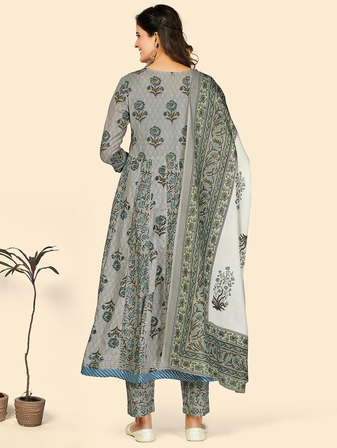 printed kurta dupatta set - 19942848 - Standard Image - 3