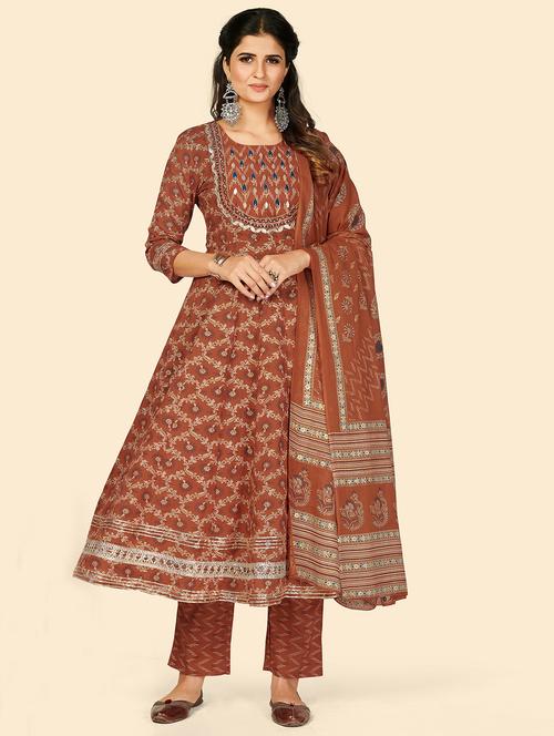 floral kurta dupatta set - 19942851 -  Standard Image - 0