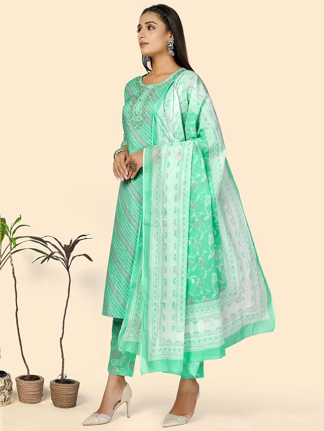 printed kurta dupatta set