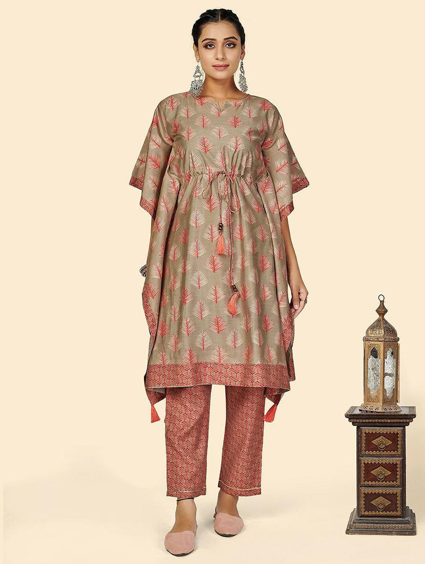 printed kaftan set - 19942870 - Standard Image - 3