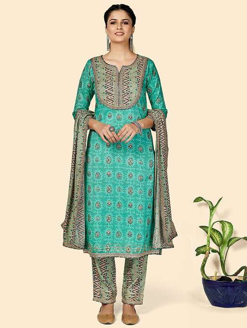 printed kurta dupatta set - 19942883 - Standard Image - 0