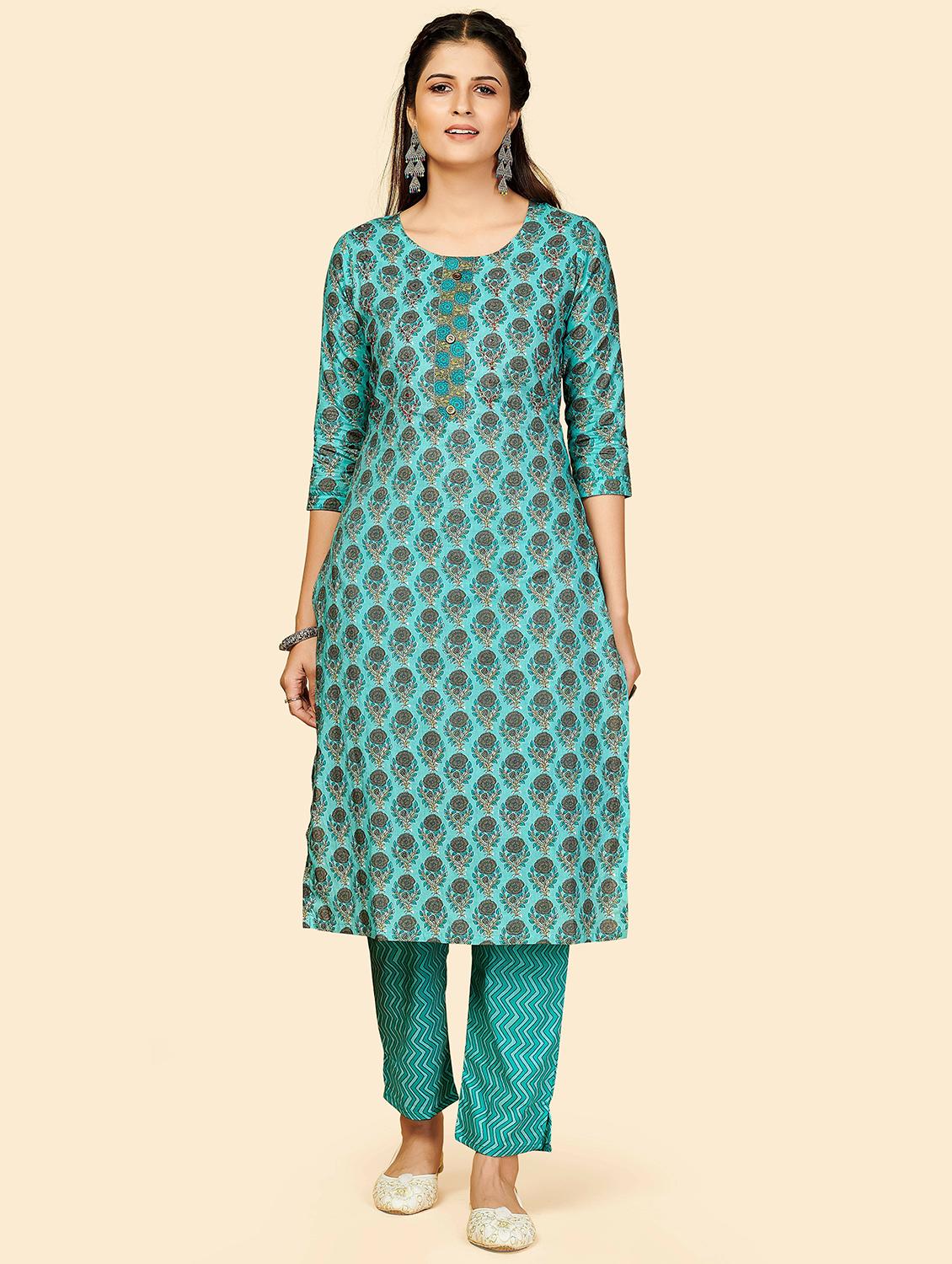 printed kurta pant set - 19942902 - Zoom Image - 0