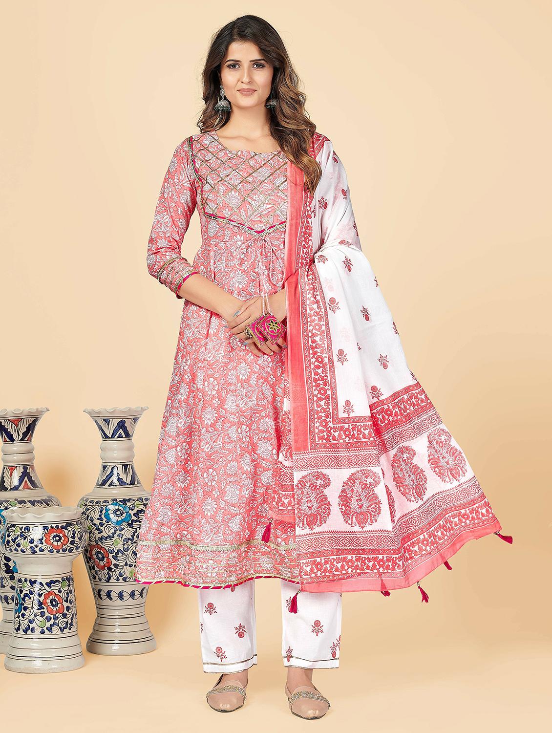 printed kurta dupatta set - 19942925 - Zoom Image - 0