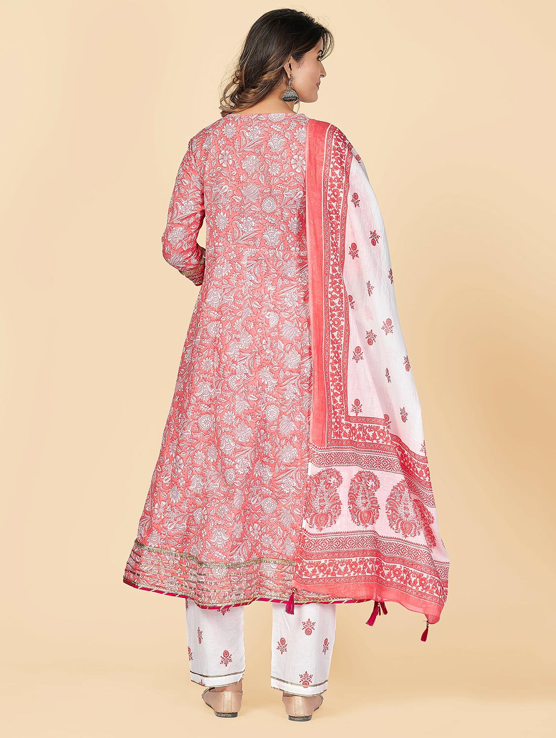 printed kurta dupatta set - 19942925 - Standard Image - 3