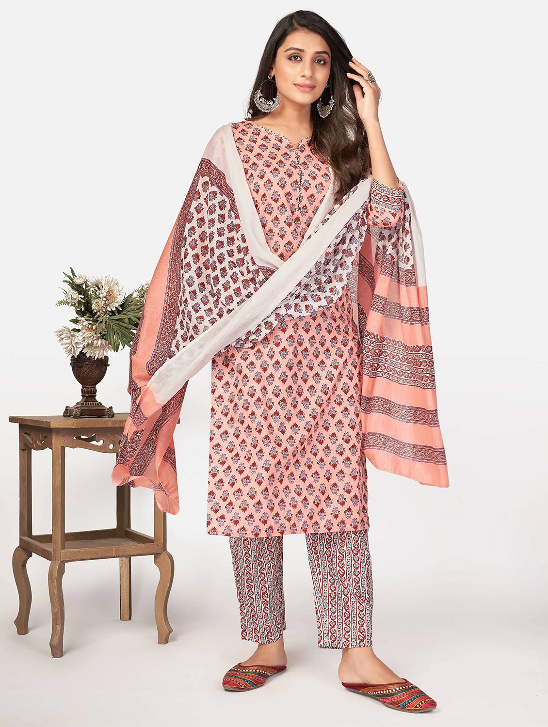 printed kurta dupatta set - 19942949 -  Zoom Image - 0