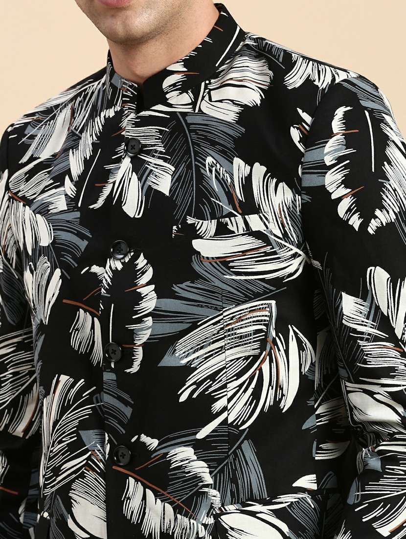 men's printed bandhgalas casual blazer - 19944320 -  Standard Image - 5