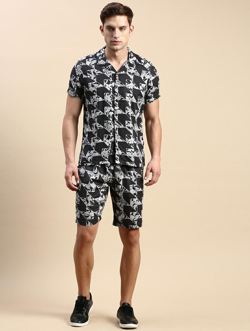 men's printed shorts co-ords set - 19944444 - Zoom Image - 0