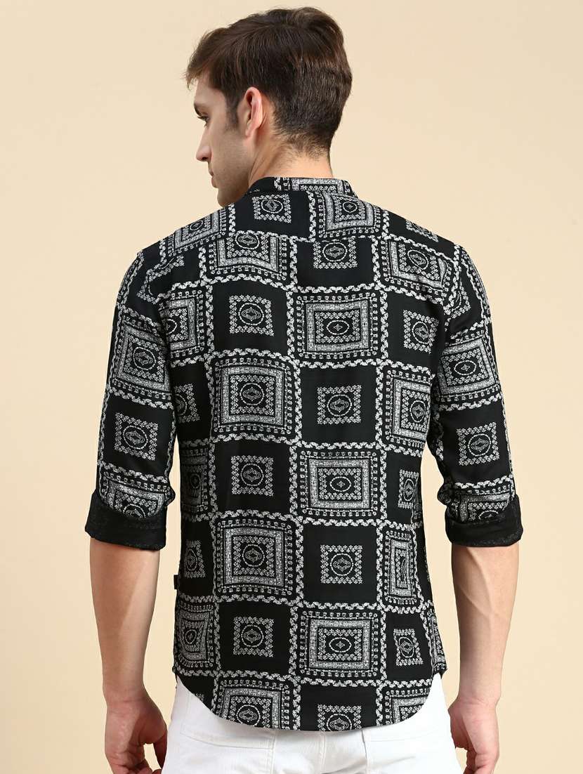 printed viscose shorts kurta - 19944458 -  Standard Image - 3