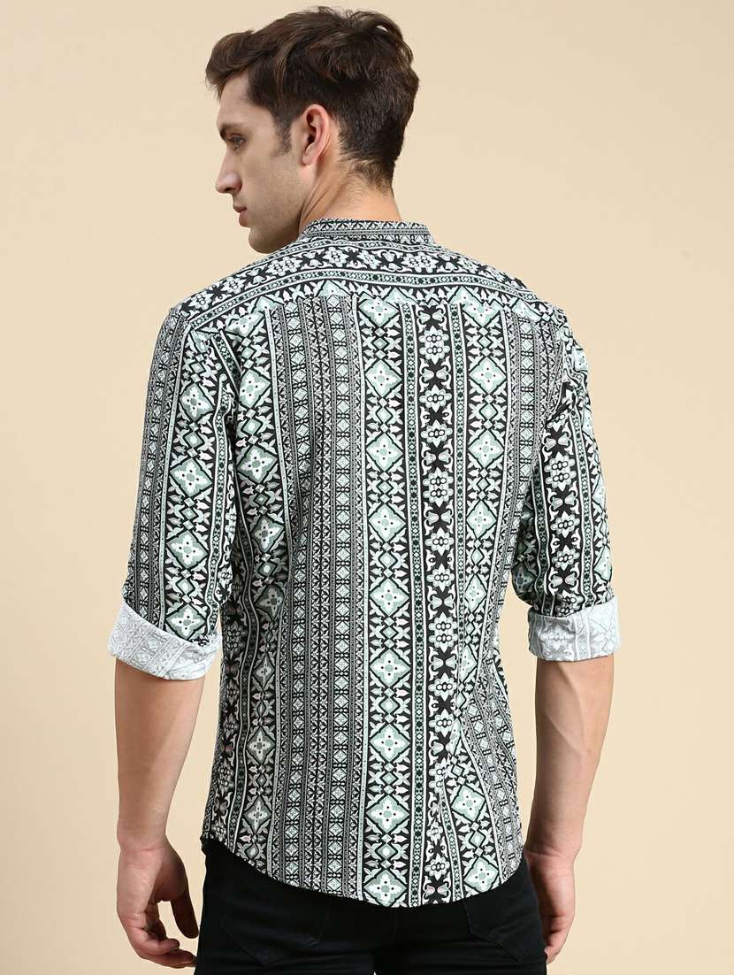printed viscose shorts kurta - 19944464 -  Standard Image - 3