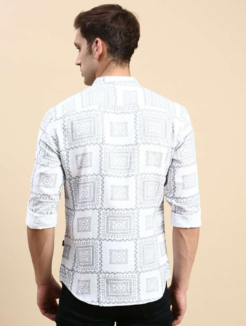 mandarin neck printed medium kurta - 19944469 -  Standard Image - 3