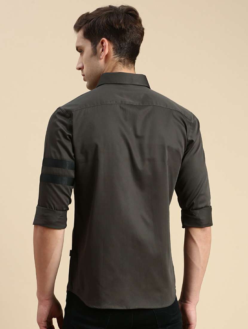 mens solid casual shirt - 19944514 -  Standard Image - 3