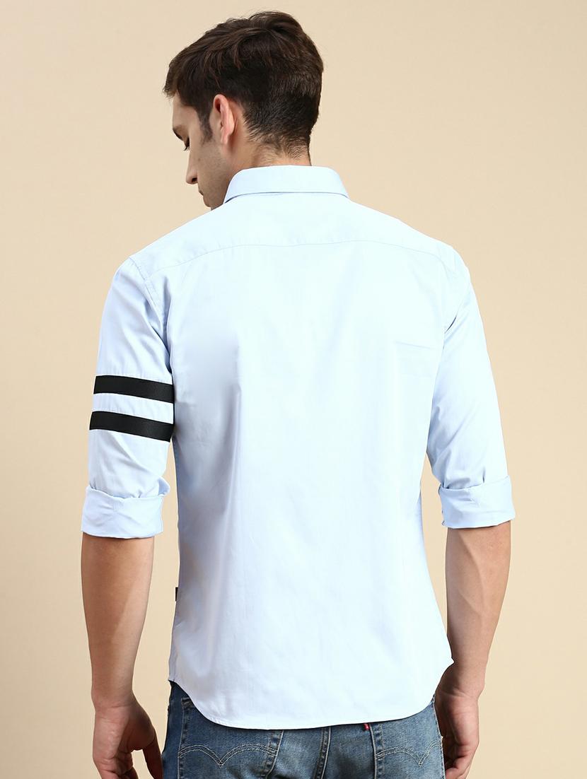 mens solid casual shirt - 19944517 - Standard Image - 3