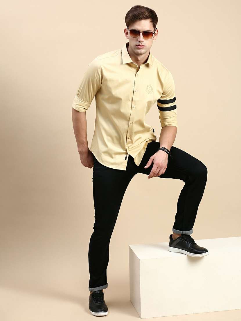 mens solid casual shirt - 19944518 -  Standard Image - 3